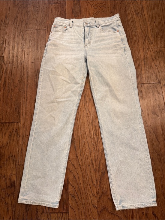 American Eagle Outfitters Denim - American Eagle Outfitters Light Blue Super High Rise Straight Leg Jeans